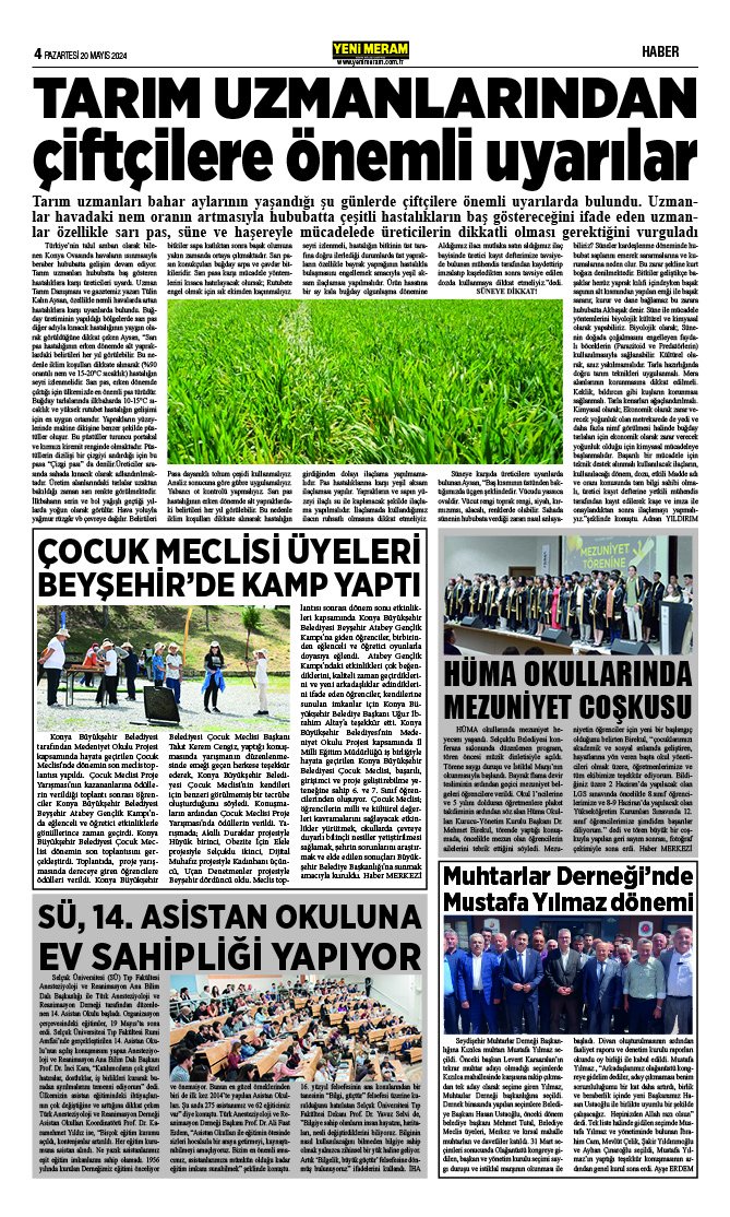 20 Mayıs 2024 Yeni Meram Gazetesi
