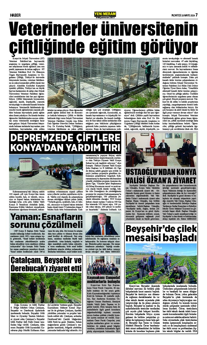 20 Mayıs 2024 Yeni Meram Gazetesi
