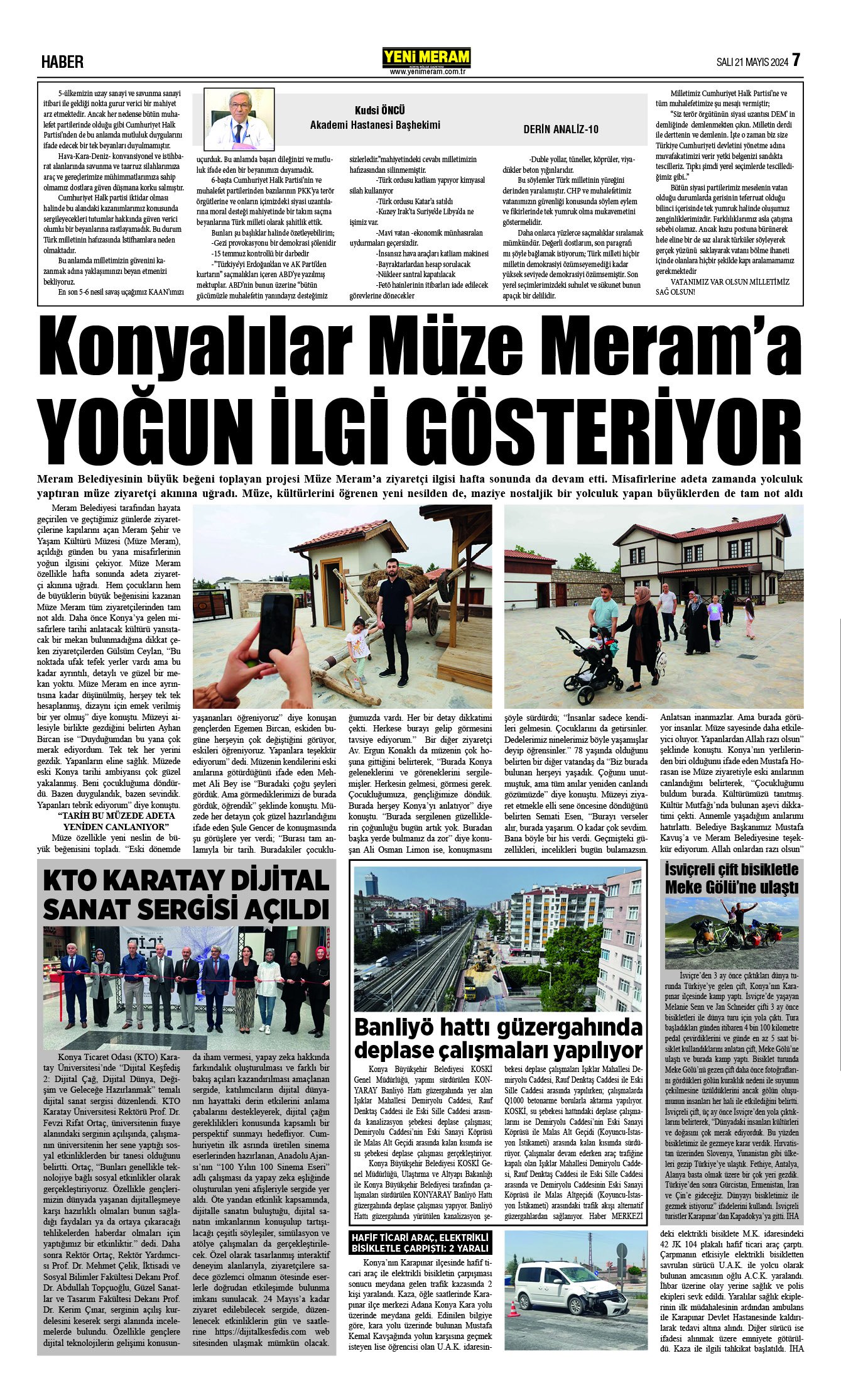 21 Mayıs 2024 Yeni Meram Gazetesi
