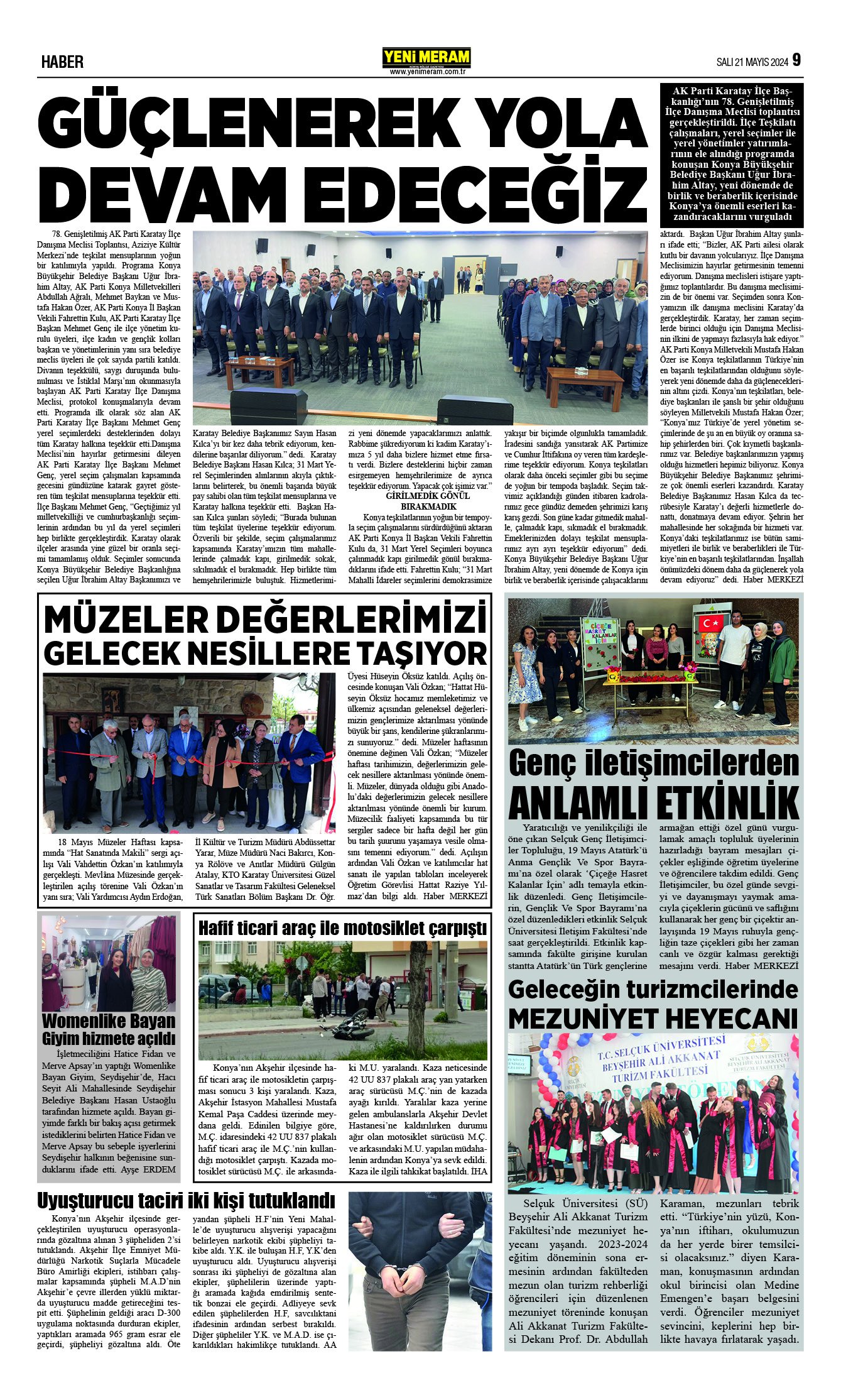 21 Mayıs 2024 Yeni Meram Gazetesi
