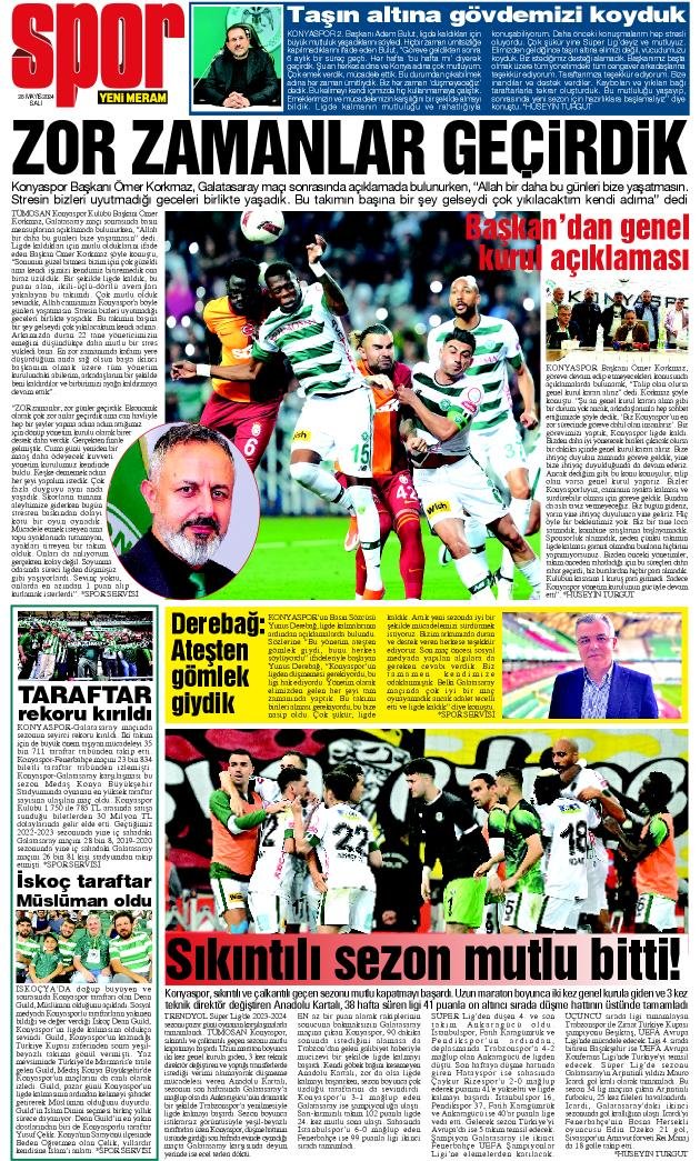 28 Mayıs 2024 Yeni Meram Gazetesi
