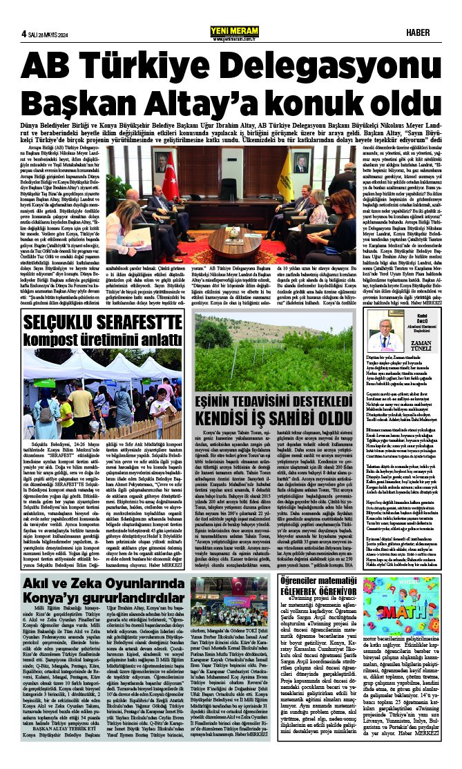 28 Mayıs 2024 Yeni Meram Gazetesi
