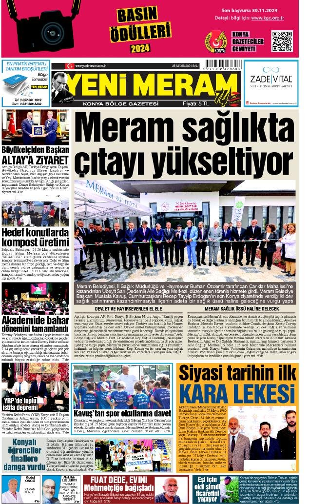 28 Mayıs 2024 Yeni Meram Gazetesi
