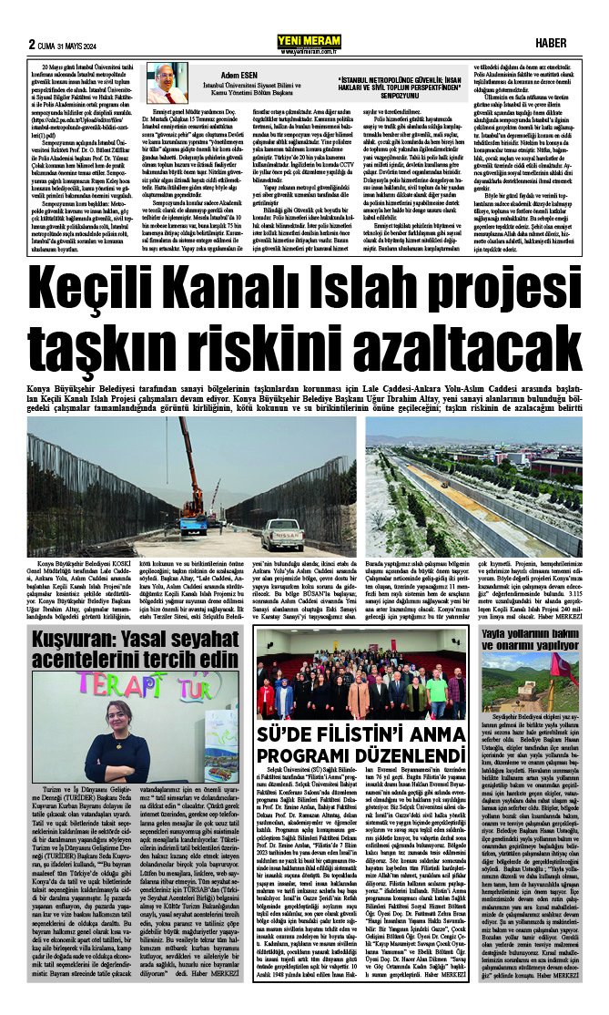 31 Mayıs 2024 Yeni Meram Gazetesi
