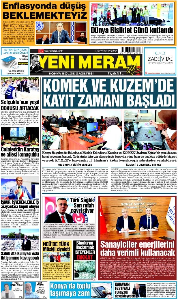 5 Haziran 2024 Yeni Meram Gazetesi
