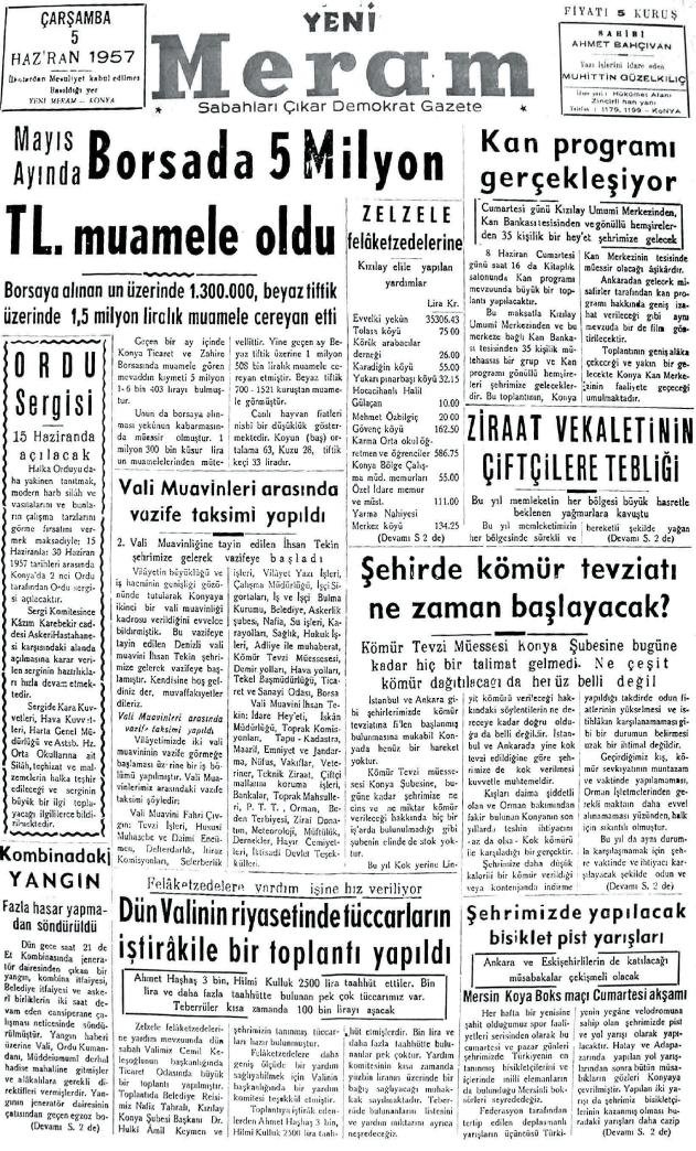 5 Haziran 2024 Yeni Meram Gazetesi
