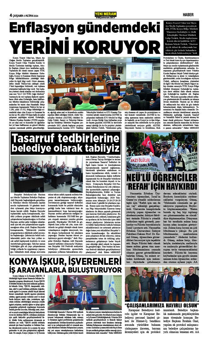 5 Haziran 2024 Yeni Meram Gazetesi
