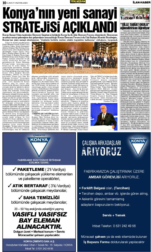 7 Haziran 2024 Yeni Meram Gazetesi
