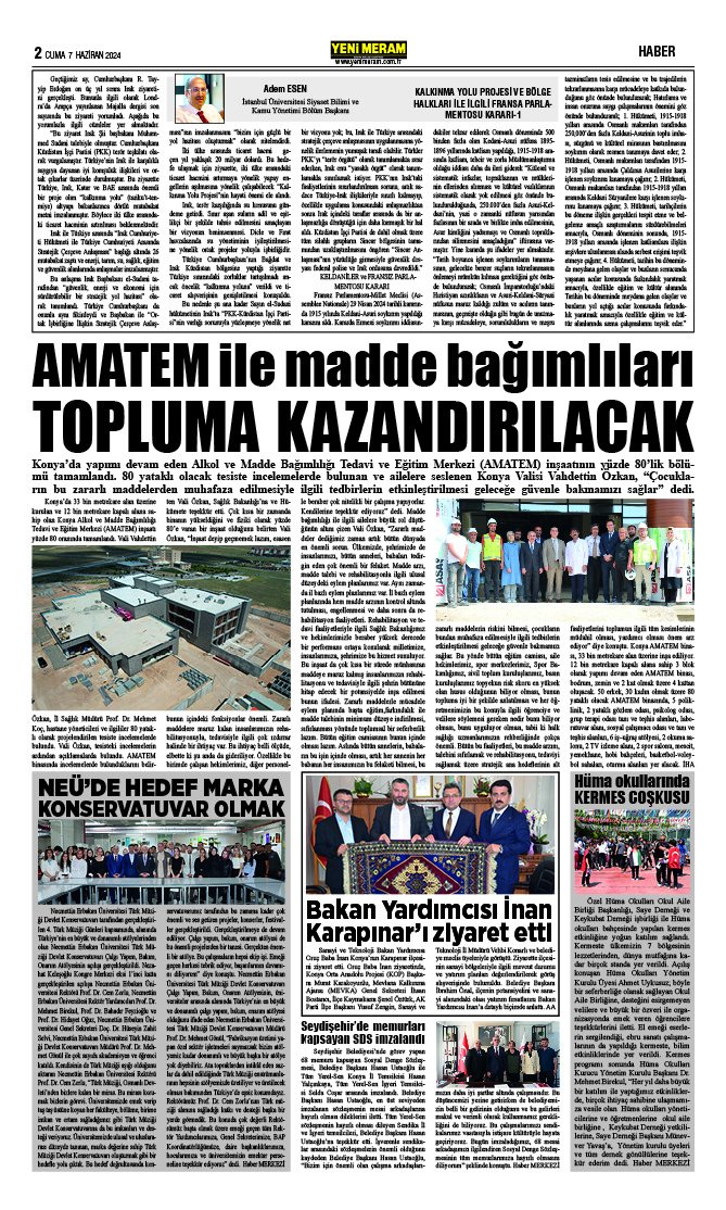 7 Haziran 2024 Yeni Meram Gazetesi
