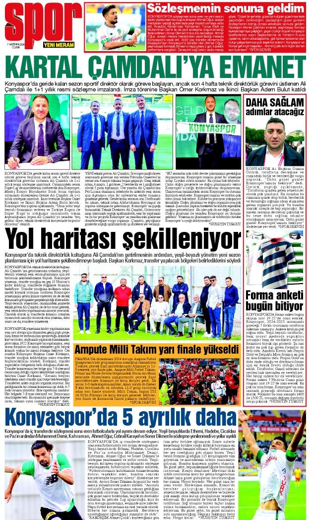 7 Haziran 2024 Yeni Meram Gazetesi
