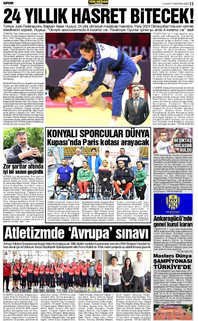 7 Haziran 2024 Yeni Meram Gazetesi
