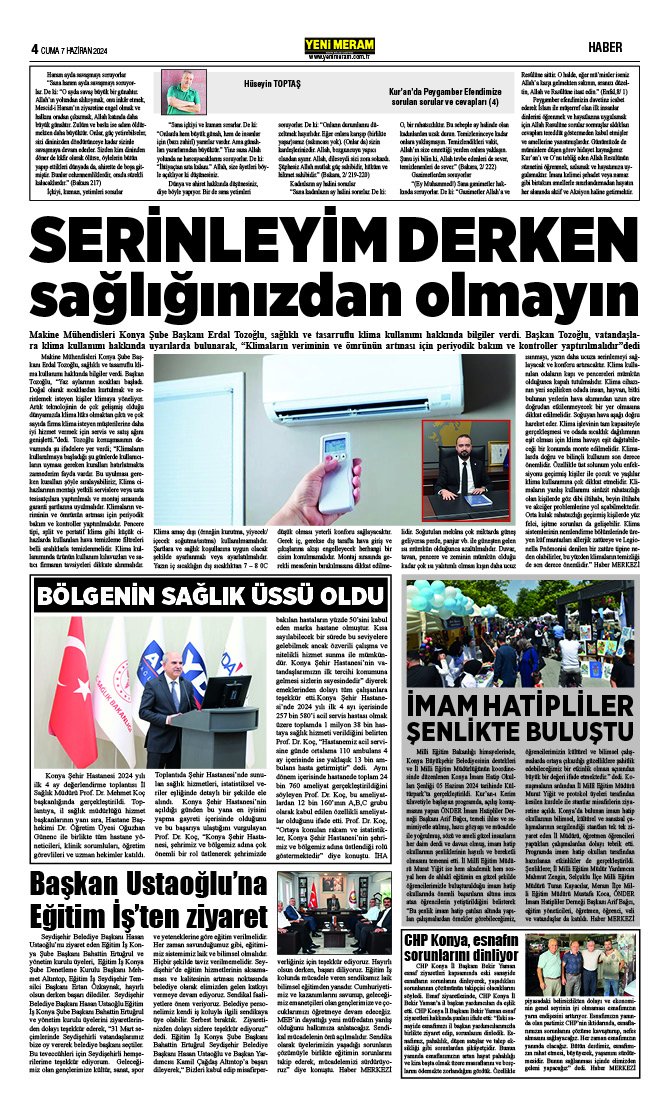 7 Haziran 2024 Yeni Meram Gazetesi
