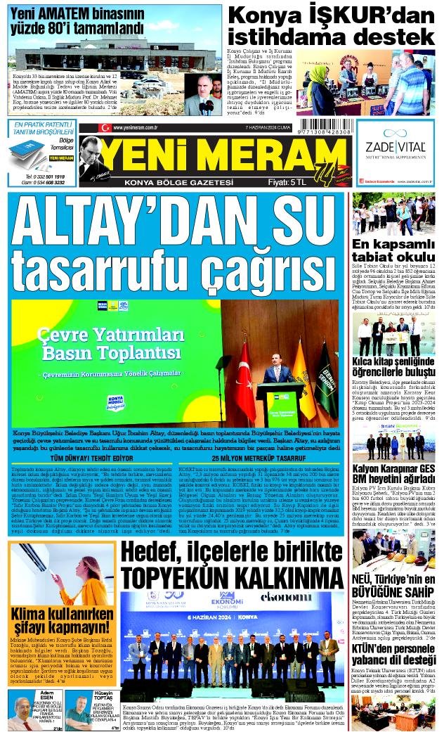 7 Haziran 2024 Yeni Meram Gazetesi
