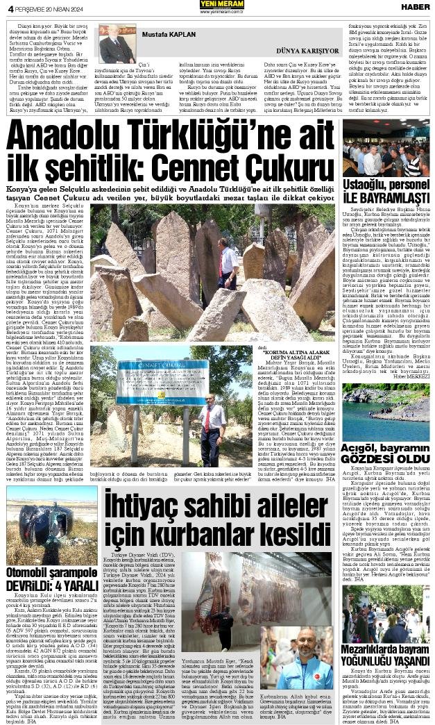 20 Haziran 2024 Yeni Meram Gazetesi
