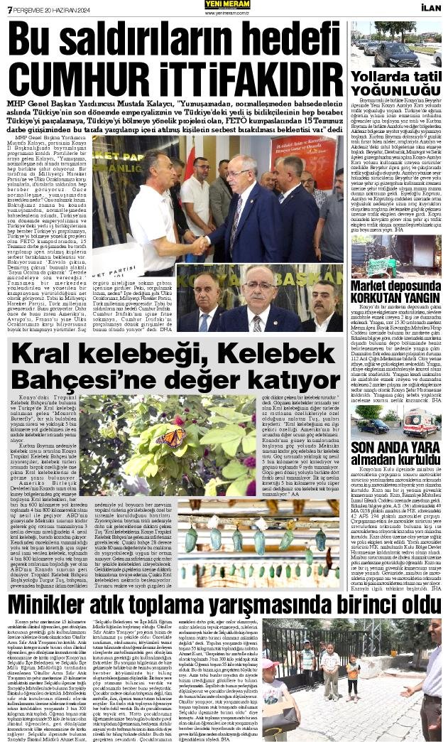 20 Haziran 2024 Yeni Meram Gazetesi
