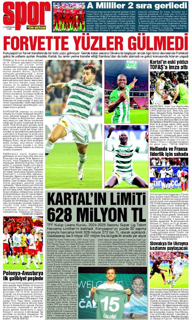 21 Haziran 2024 Yeni Meram Gazetesi
