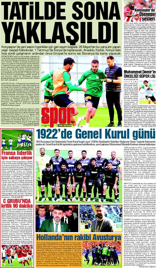 25 Haziran 2024 Yeni Meram Gazetesi
