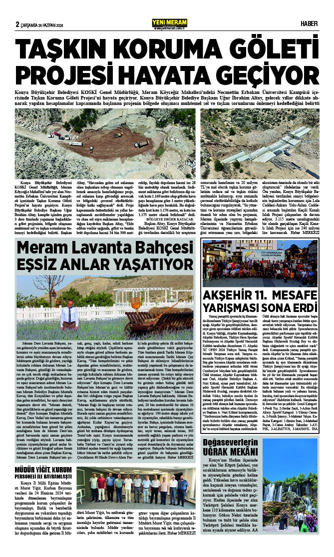 26 Haziran 2024 Yeni Meram Gazetesi
