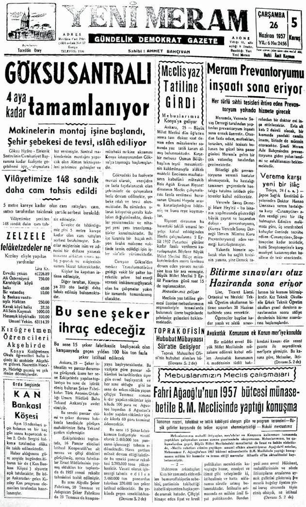 26 Haziran 2024 Yeni Meram Gazetesi
