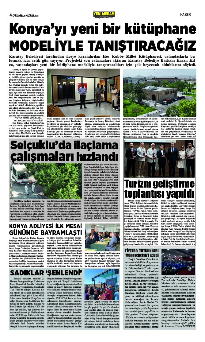 26 Haziran 2024 Yeni Meram Gazetesi
