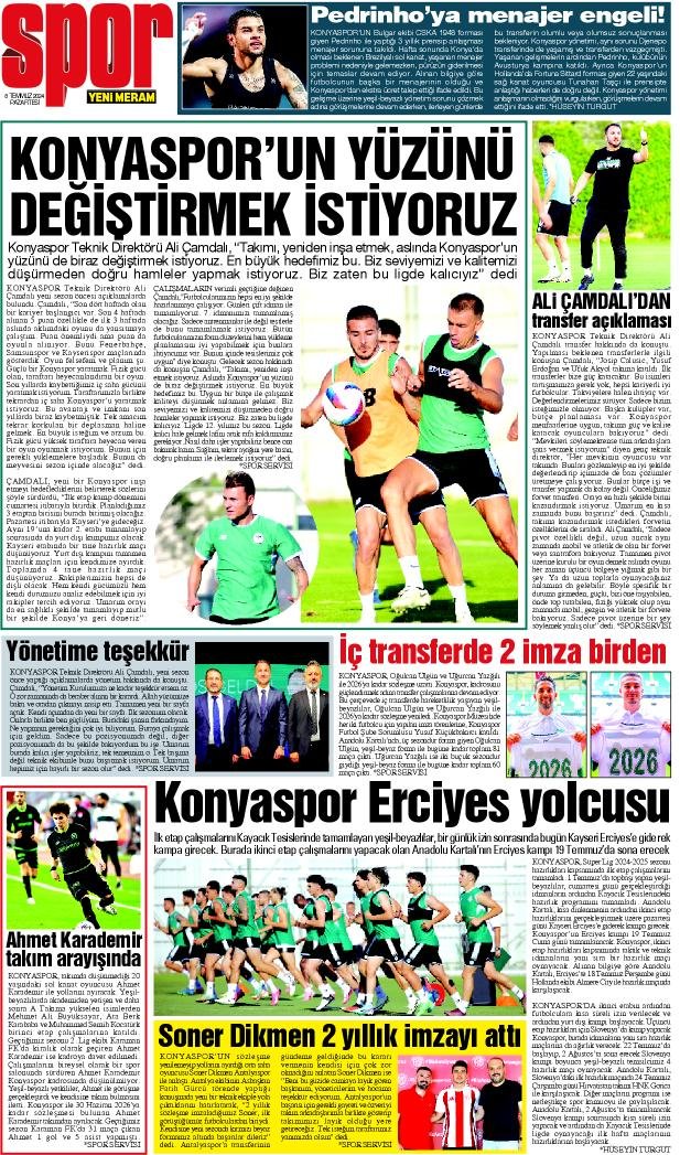 8 Temmuz 2024 Yeni Meram Gazetesi
