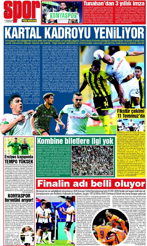 10 Temmuz 2024 Yeni Meram Gazetesi
