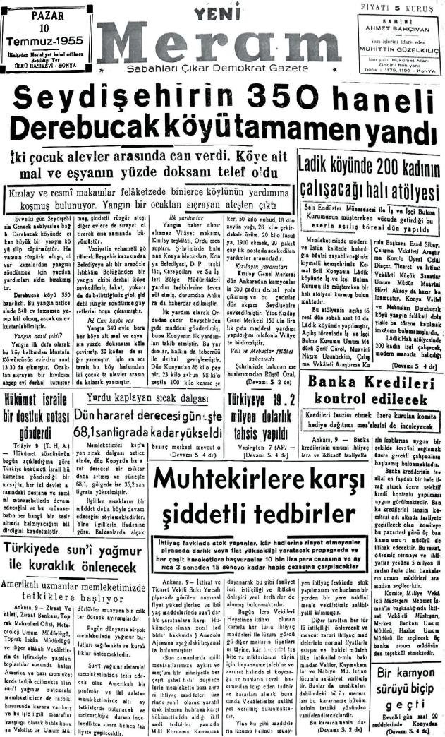 10 Temmuz 2024 Yeni Meram Gazetesi
