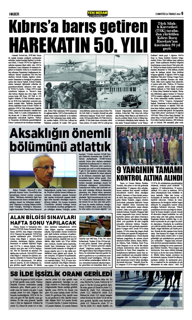 20Temmuz 2024 Yeni Meram Gazetesi