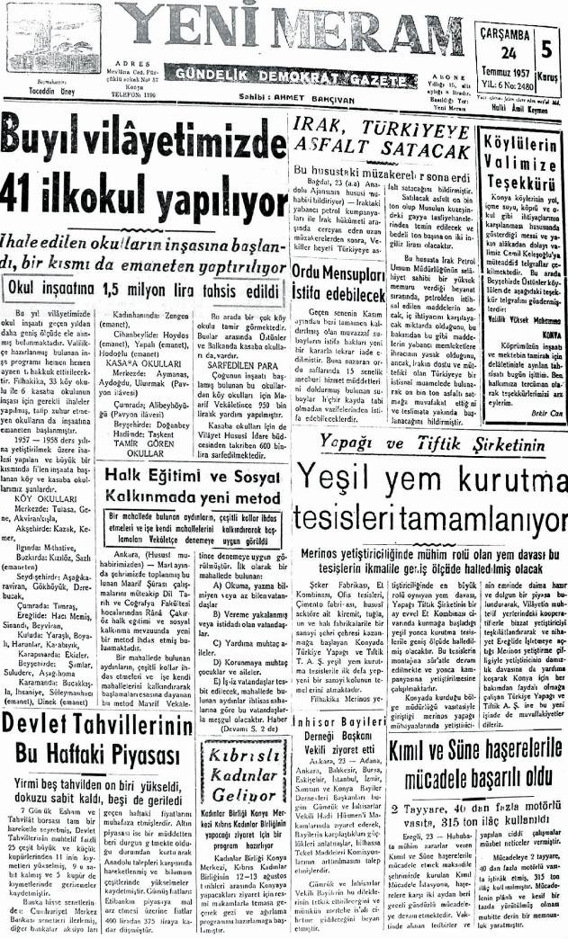 24 Temmuz 2024 Yeni Meram Gazetesi
