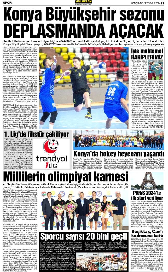 24 Temmuz 2024 Yeni Meram Gazetesi
