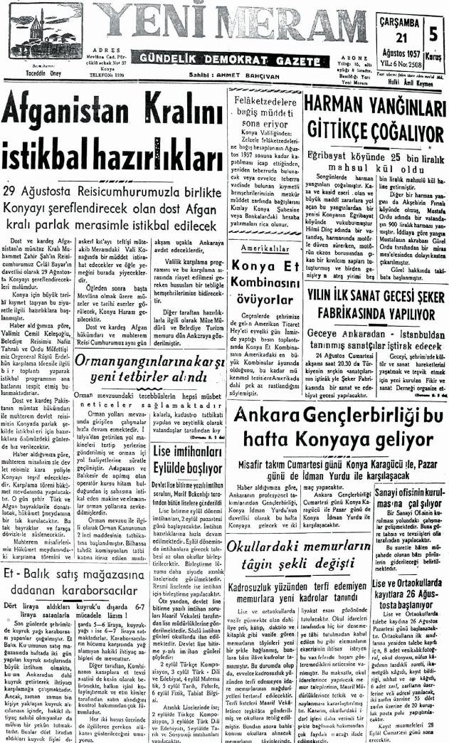 21 Ağustos 2024 Yeni Meram Gazetesi
