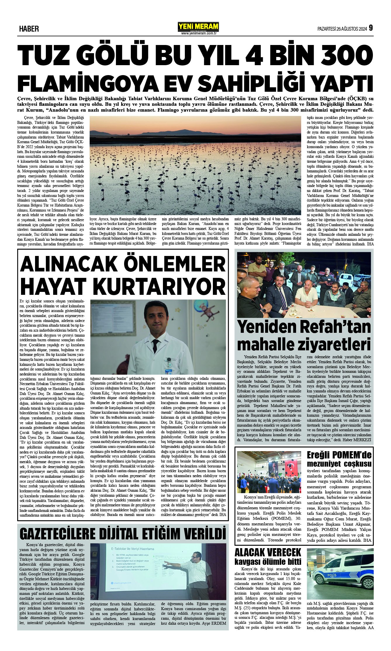 26 Ağustos 2024 Yeni Meram Gazetesi
