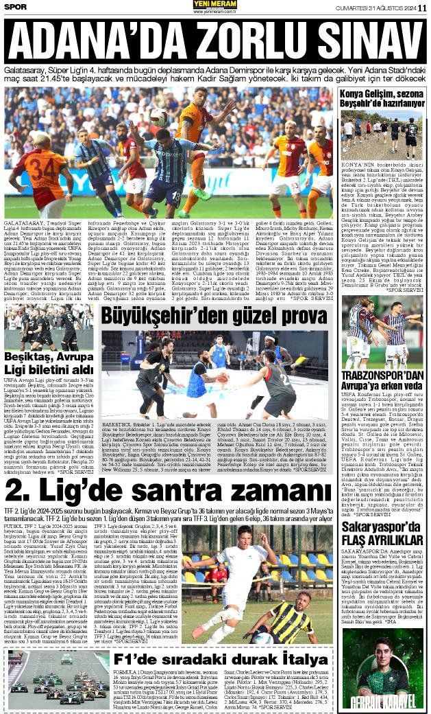 31 Ağustos 2024 Yeni Meram Gazetesi
