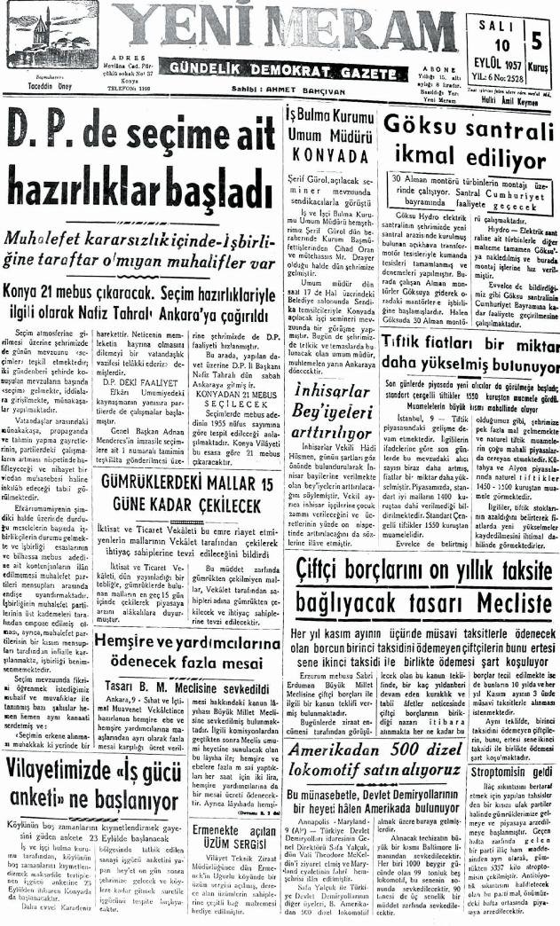 10 Eylül 2024 Yeni Meram Gazetesi
