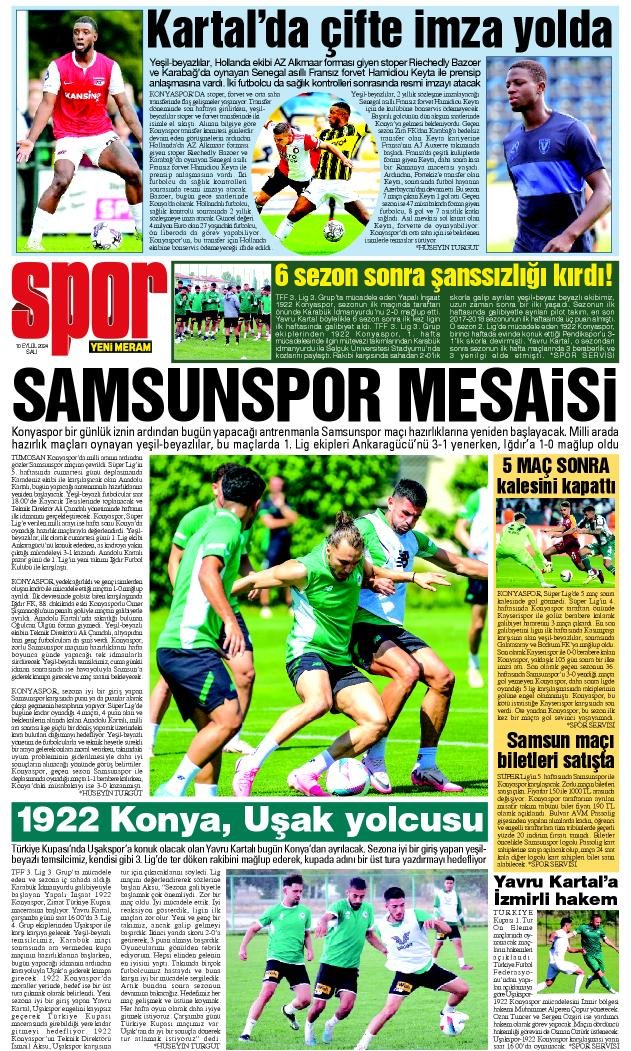 10 Eylül 2024 Yeni Meram Gazetesi
