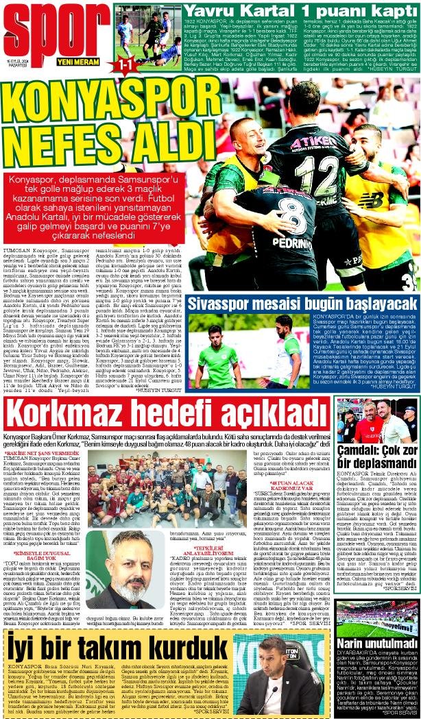 16 Eylül 2024 Yeni Meram Gazetesi
