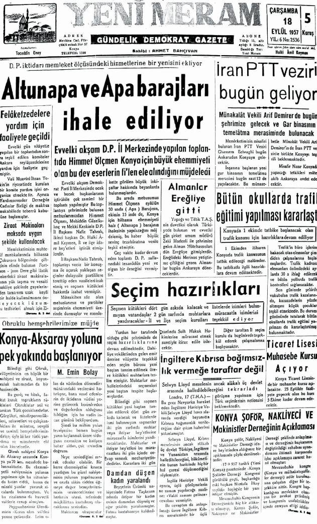 18 Eylül 2024 Yeni Meram Gazetesi
