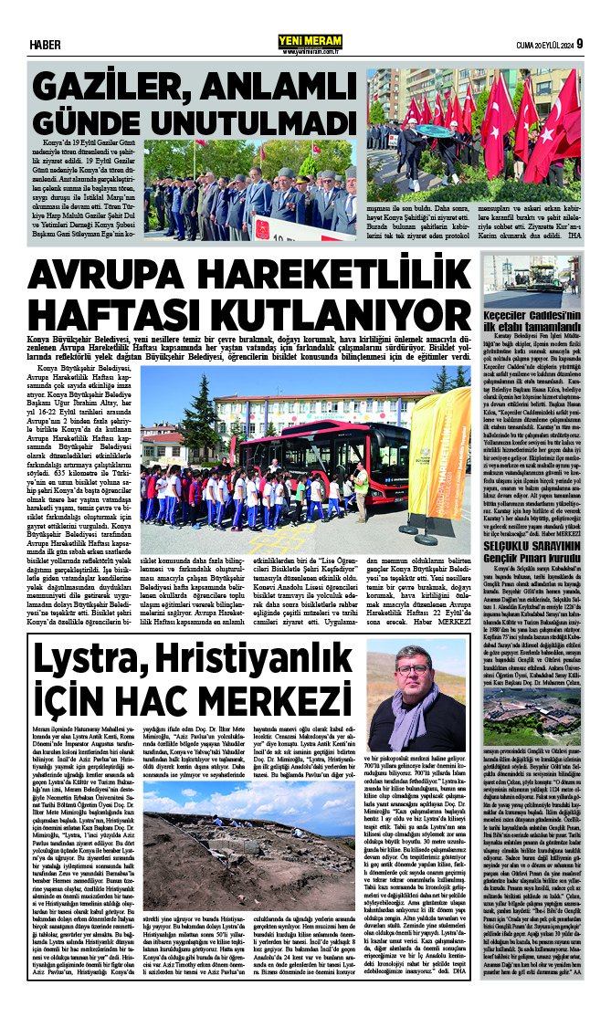 20 Eylül 2024 Yeni Meram Gazetesi
