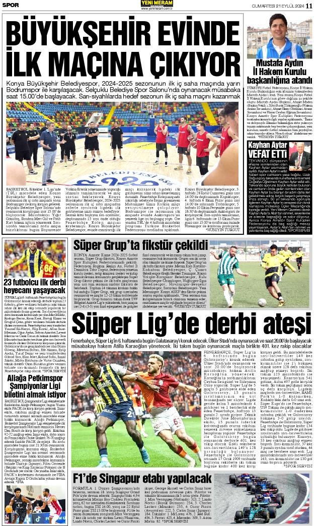 21 Eylül 2024 Yeni Meram Gazetesi