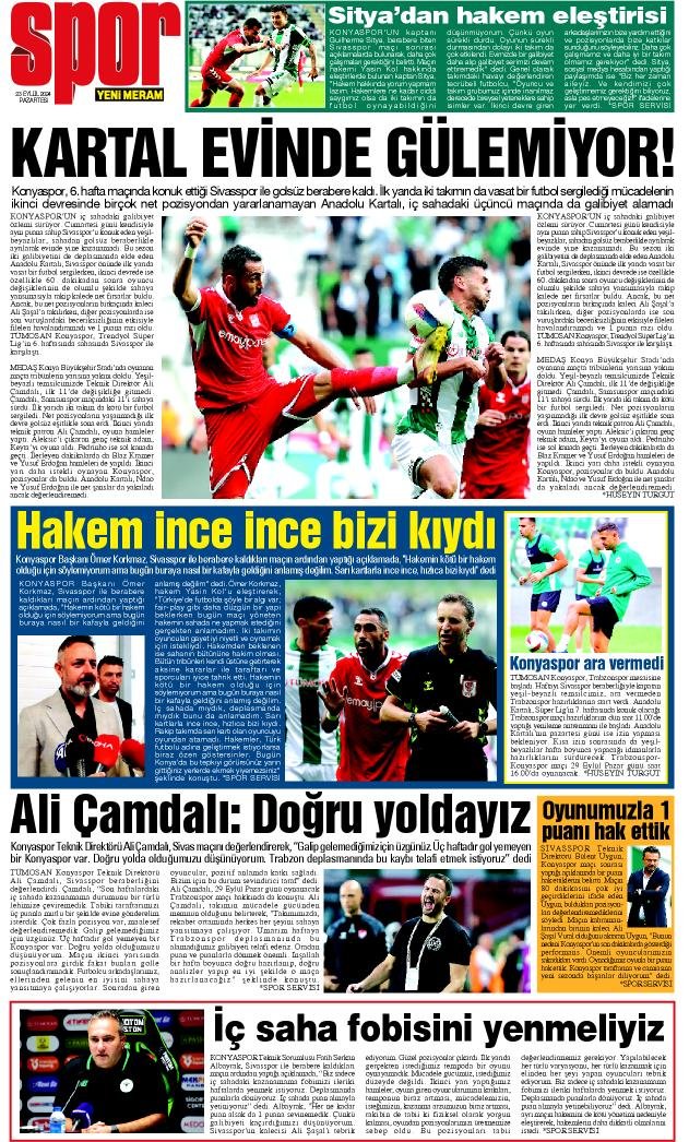 23 Eylül 2024 Yeni Meram Gazetesi
