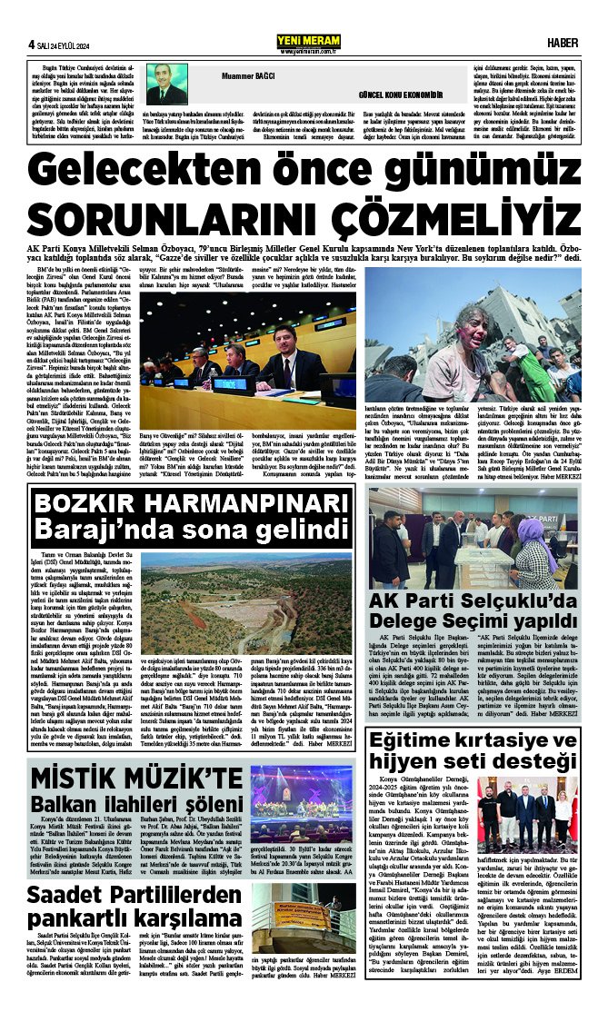 24 Eylül 2024 Yeni Meram Gazetesi
