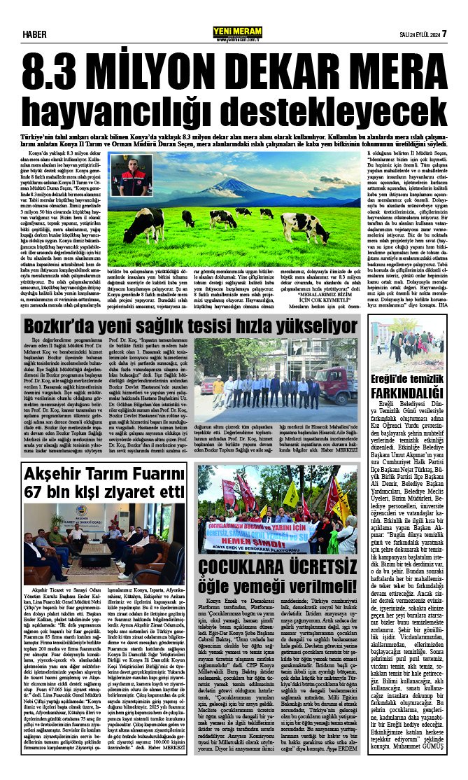 24 Eylül 2024 Yeni Meram Gazetesi
