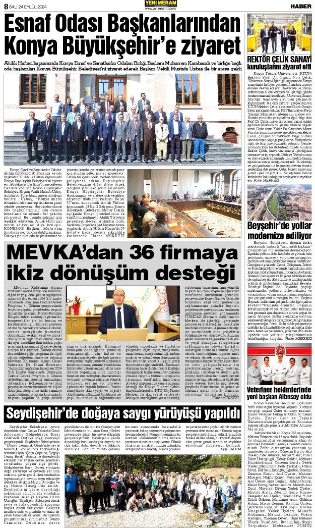 24 Eylül 2024 Yeni Meram Gazetesi
