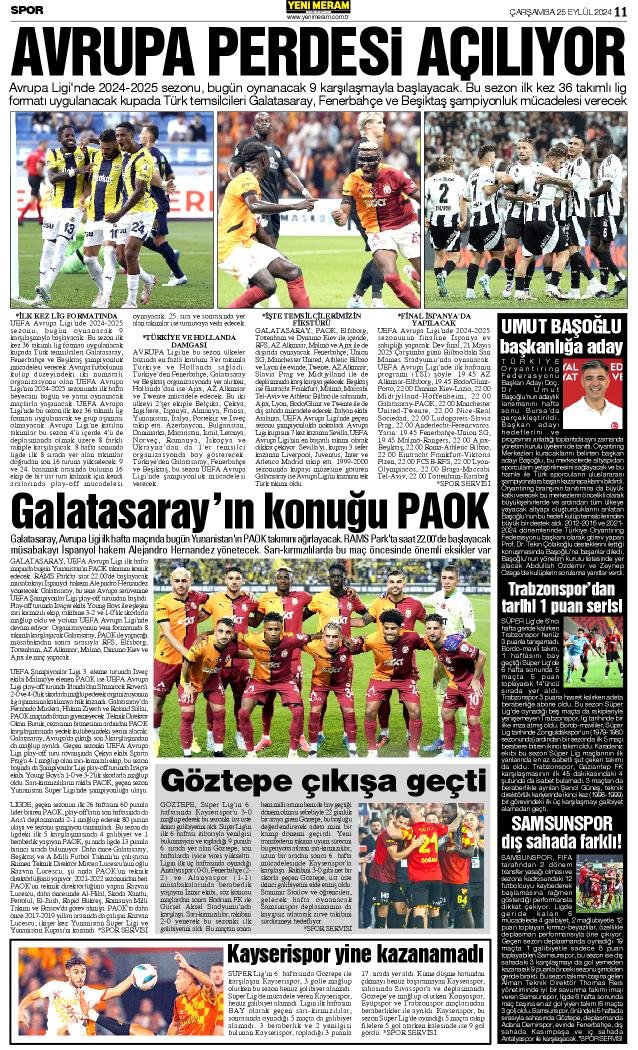 25 Eylül 2024 Yeni Meram Gazetesi
