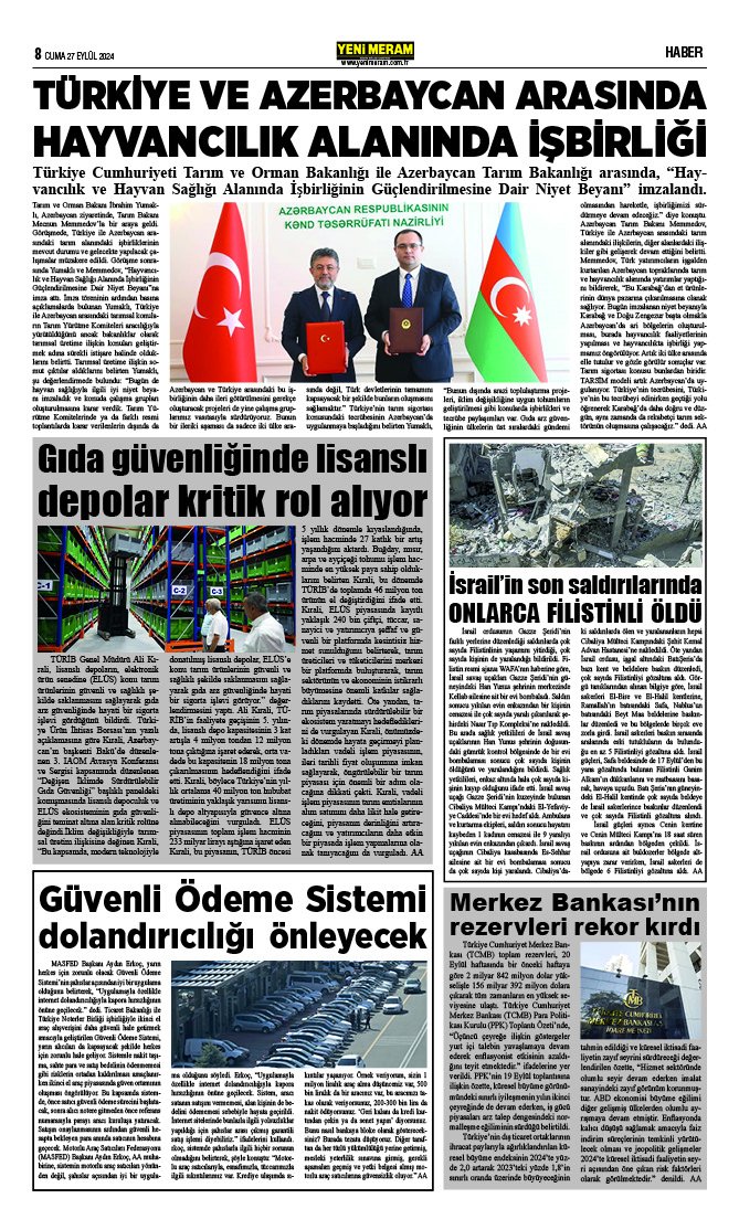 27 Eylül 2024 Yeni Meram Gazetesi
