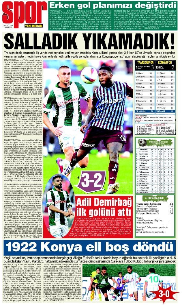 30 Eylül 2024 Yeni Meram Gazetesi
