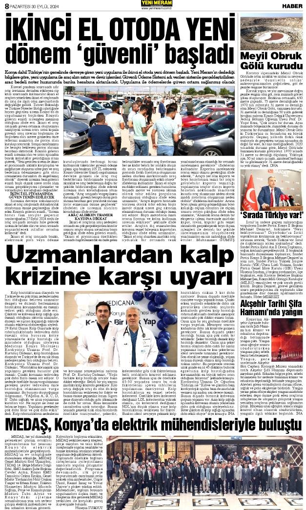 30 Eylül 2024 Yeni Meram Gazetesi
