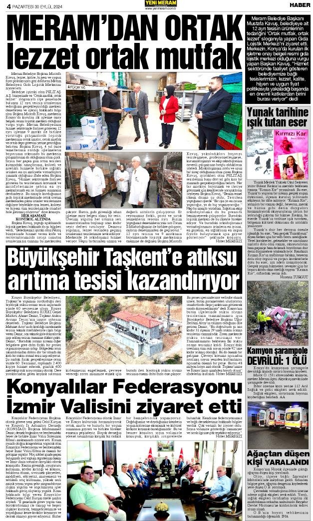 30 Eylül 2024 Yeni Meram Gazetesi
