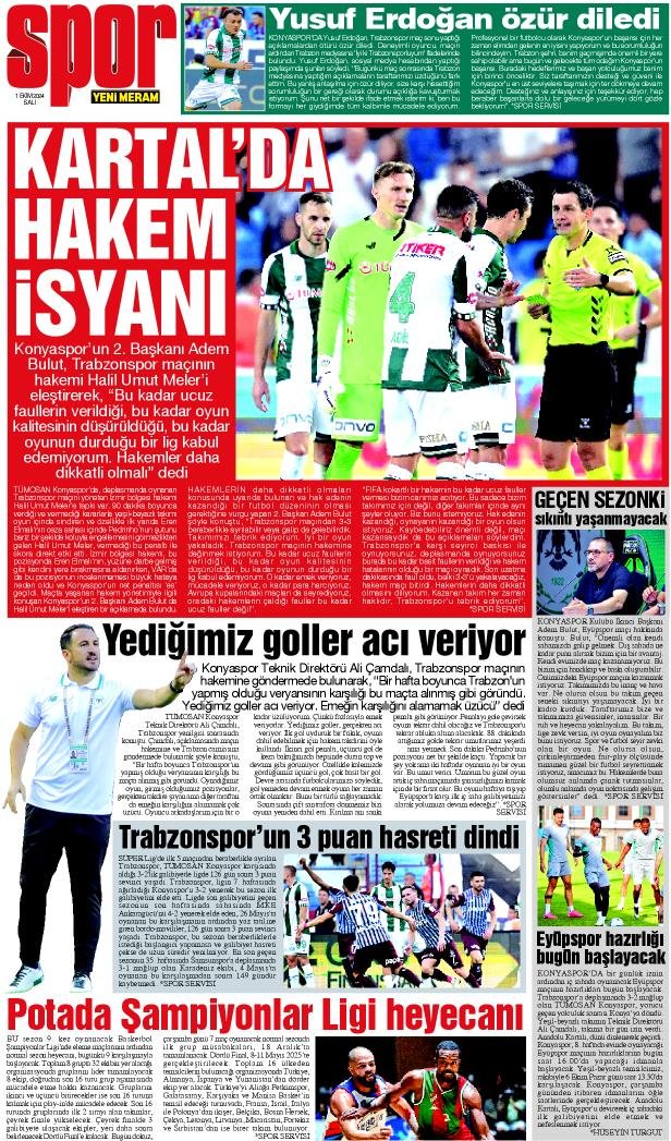 1 Ekim 2024 Yeni Meram Gazetesi
