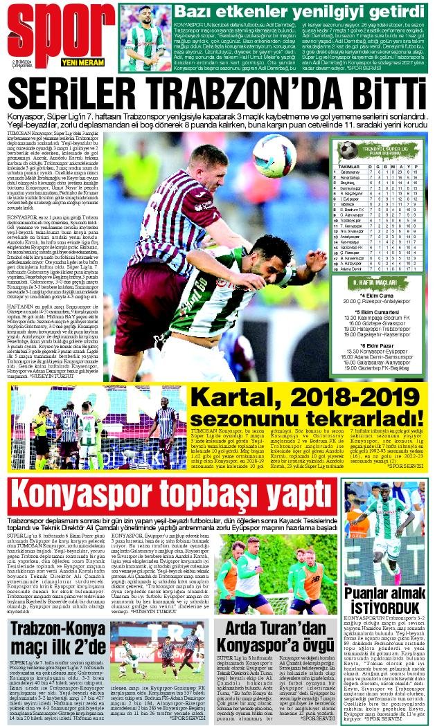 2 Ekim 2024 Yeni Meram Gazetesi
